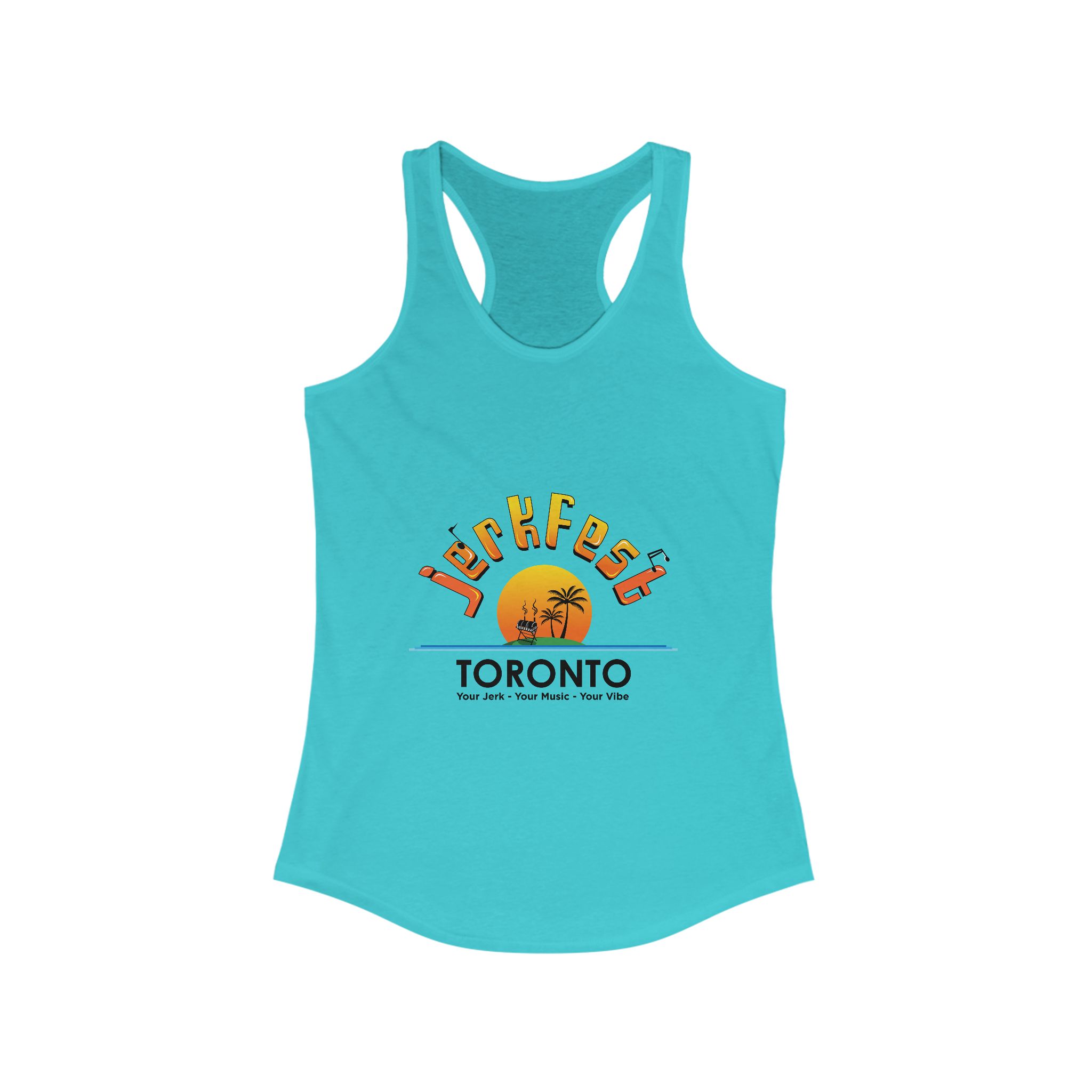 Tropical Graphic Tank Top - Women's Ideal Racerback, Summer Apparel, Vacation Wear, Beach Days, Gift for Her - Image 7