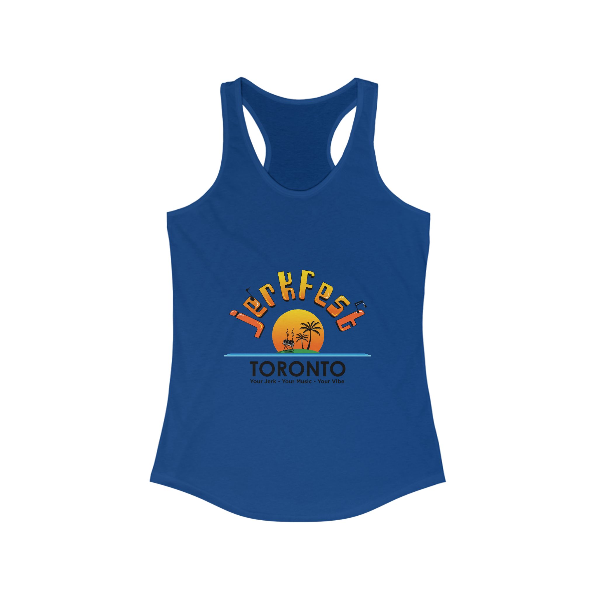Tropical Graphic Tank Top - Women's Ideal Racerback, Summer Apparel, Vacation Wear, Beach Days, Gift for Her - Image 9