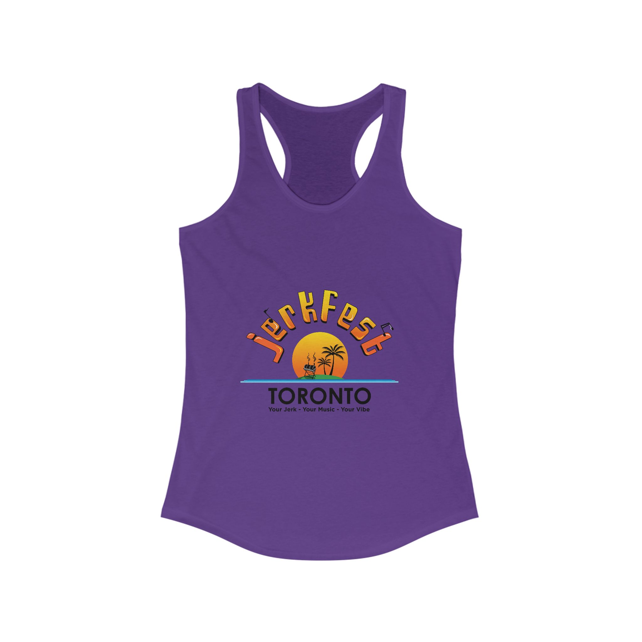 Tropical Graphic Tank Top - Women's Ideal Racerback, Summer Apparel, Vacation Wear, Beach Days, Gift for Her - Image 11