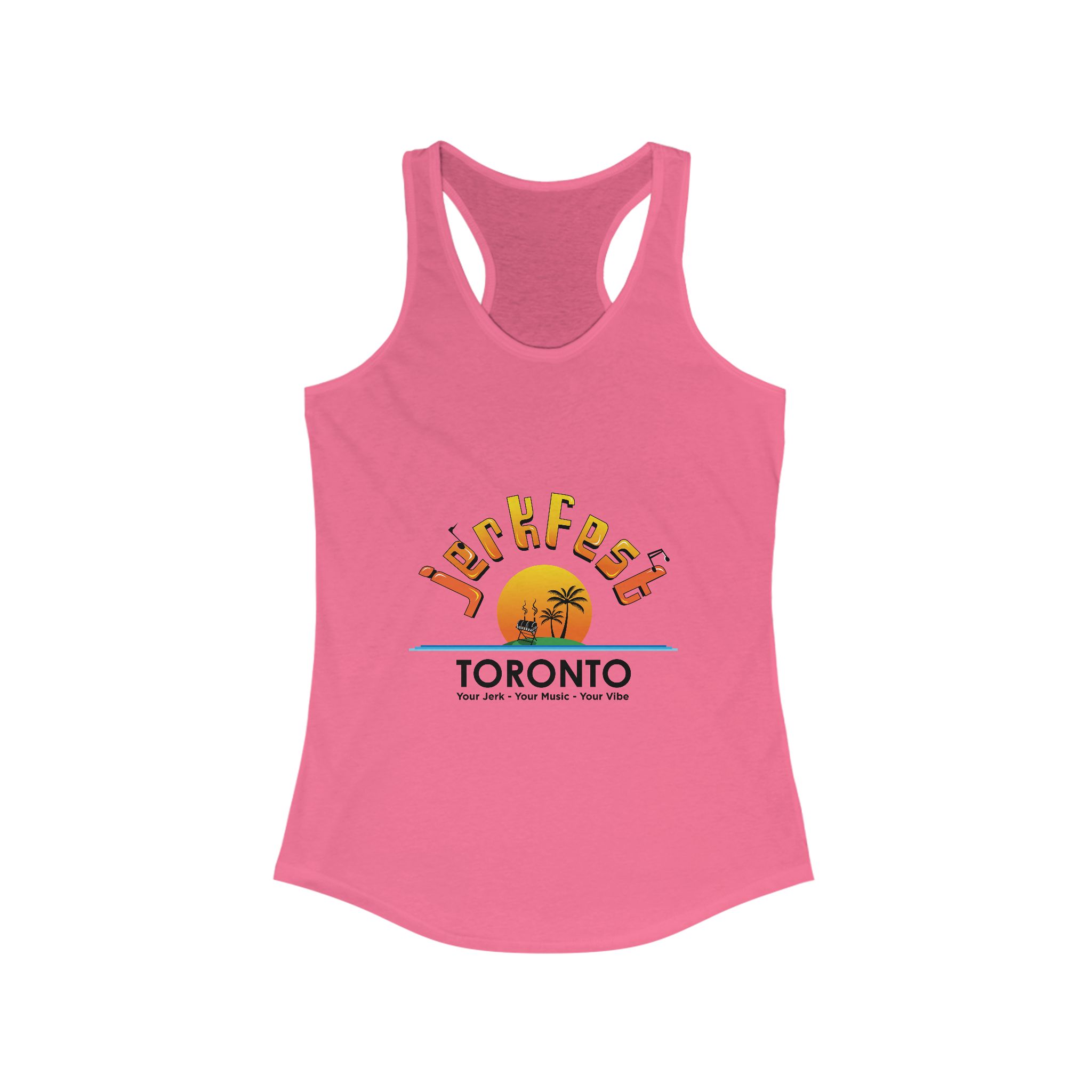 Tropical Graphic Tank Top - Women's Ideal Racerback, Summer Apparel, Vacation Wear, Beach Days, Gift for Her - Image 13