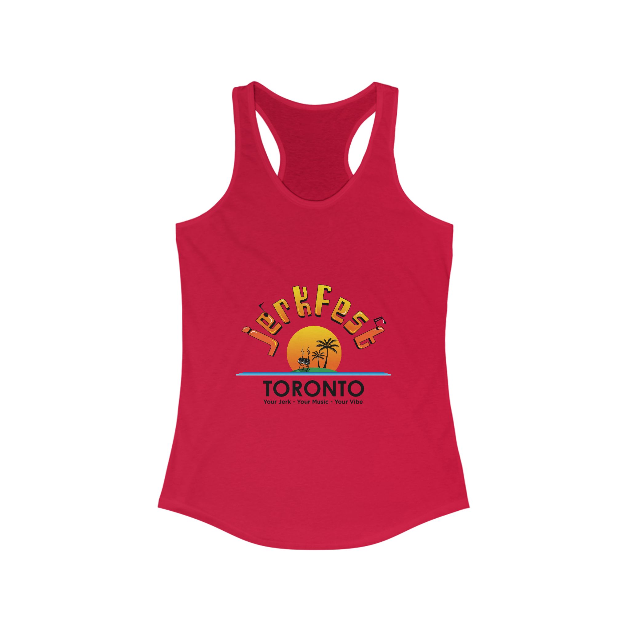 Tropical Graphic Tank Top - Women's Ideal Racerback, Summer Apparel, Vacation Wear, Beach Days, Gift for Her - Image 15