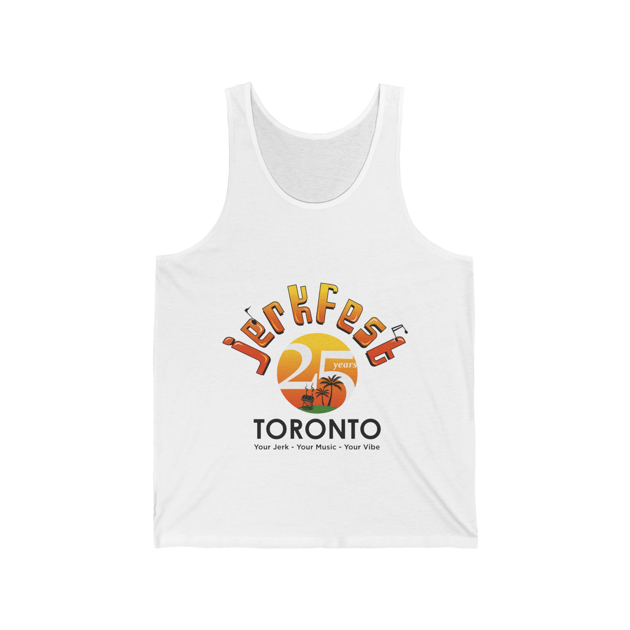 25th Aniverssary JerkFest Toronto Tank Top — Caribbean Food & Music Festival Tee - Image 5