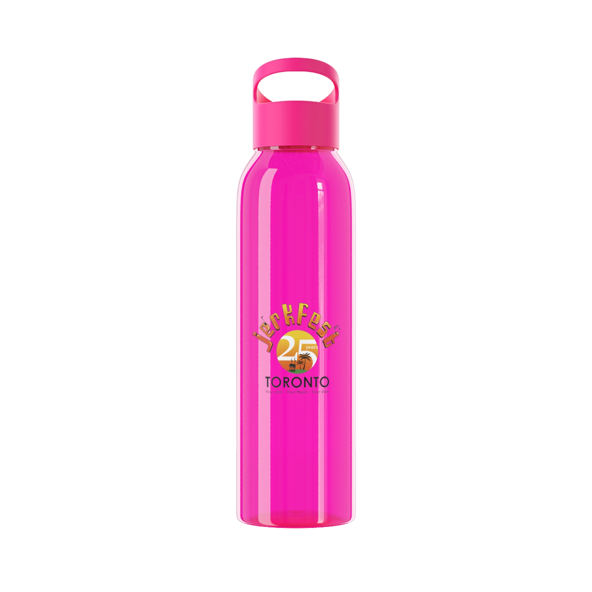 25th Anniversary JerkFest Toronto Water Bottle – Retro Sunset Logo Stainless Bottle - Image 2