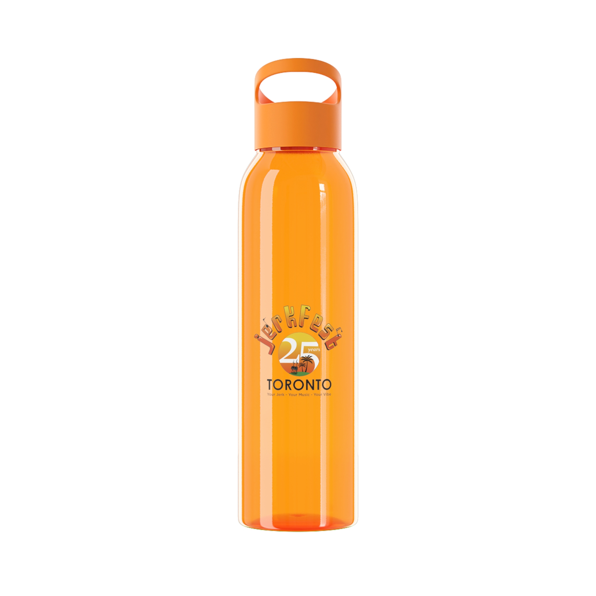 25th Anniversary JerkFest Toronto Water Bottle – Retro Sunset Logo Stainless Bottle - Image 3