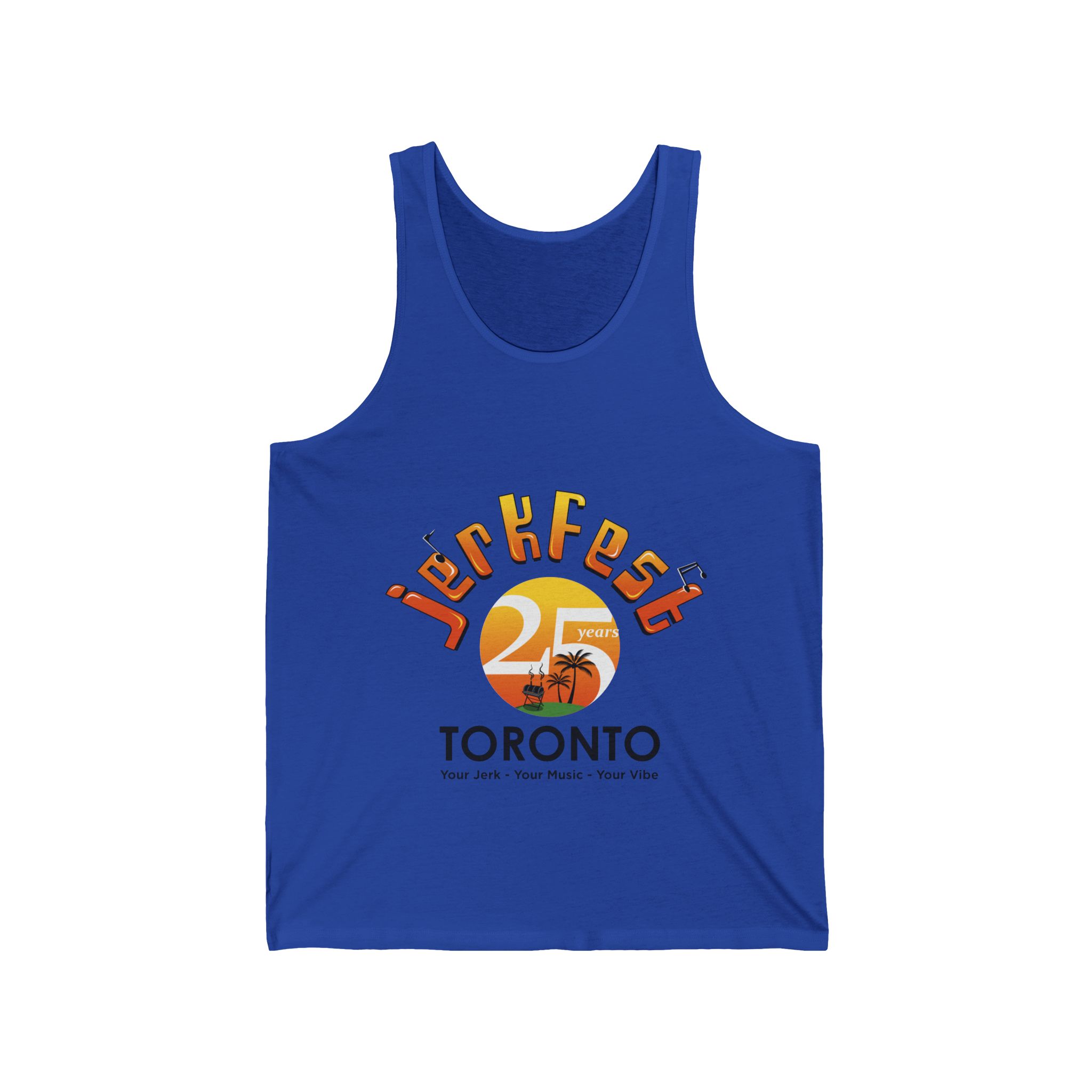 25th Aniverssary JerkFest Toronto Tank Top — Caribbean Food & Music Festival Tee - Image 4